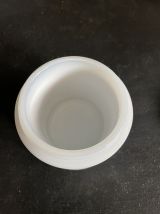 Joli pot vide Lancôme vintage verre opaque