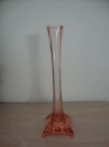 Soliflore en verre soufflé vintage orange