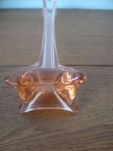 Soliflore en verre soufflé vintage orange