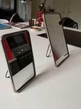 Paire de miroirs de barbier années 50