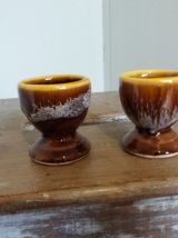2 coquetiers céramique flammée