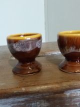 2 coquetiers céramique flammée