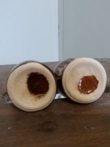 2 coquetiers céramique flammée