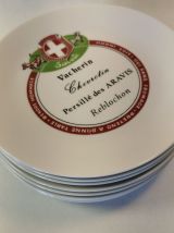 Lot De 8 assiettes en porcelaine Champs Elysées Paris