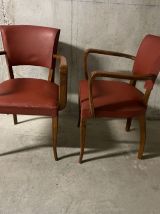 Paire de fauteuils bridge années 50