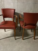 Paire de fauteuils bridge années 50