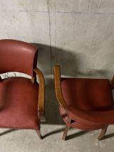 Paire de fauteuils bridge années 50