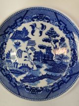 Blue Willow - Une assiette ancienne Blue Willow Japan