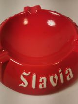 Vintage Grand Cendrier SLAVIA Rouge diamètre 19 cm