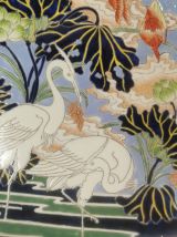 Assiette grand modèle émaux de CHINE porcelaine décor d'oise