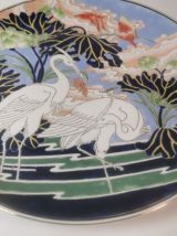 Assiette grand modèle émaux de CHINE porcelaine décor d'oise