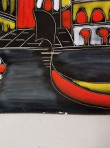 Très beau plat de Service en céramique Émaillée Souvenirs de