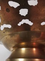 Bol Coupelle en laiton Émaillé Vintage Décor floral