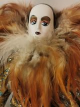 Poupée Vintage Arlequin Carnaval De Venise ancienne Pieds et