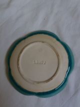 Coupelle dépose bijoux fleur turquoise estampillée LBMDJ