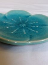 Coupelle dépose bijoux fleur turquoise estampillée LBMDJ