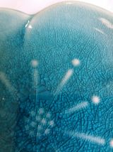 Coupelle dépose bijoux fleur turquoise estampillée LBMDJ