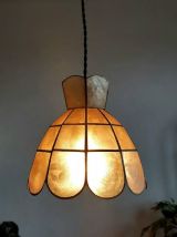 Suspension en nacre mordorée vintage 