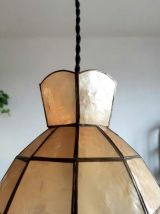 Suspension en nacre mordorée vintage 