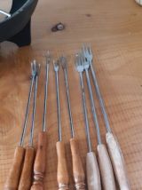 Ensemble fondue le creuset vintage