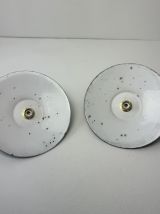 PAIRE GRANDES SUSPENSIONS INDUSTRIELLES EMAILLEES NOIRES 29 