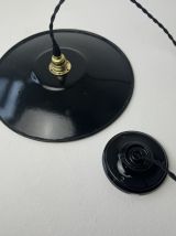 PAIRE GRANDES SUSPENSIONS INDUSTRIELLES EMAILLEES NOIRES 29 