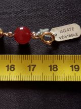 Bracelet plaqué or jaune(Bijoux Murat) et pierres agates