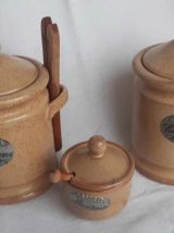 set de pots a cornichons /moutardier anciens