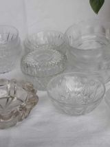 setde coupelles en verre vintage
