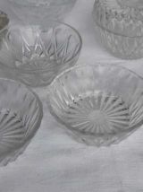 setde coupelles en verre vintage