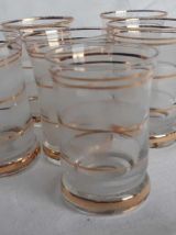 10 verres granités liseré or