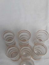 10 verres granités liseré or