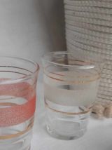 10 verres granités liseré or