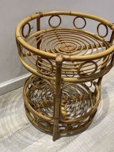 Bar en rotin années 70