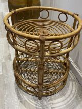 Bar en rotin années 70