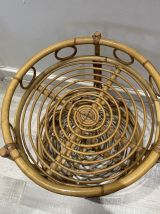 Bar en rotin années 70