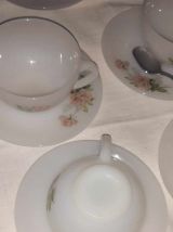 Service tasses et soucoupe arcopal collection rose de france