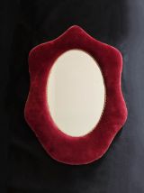 miroir ovale velours