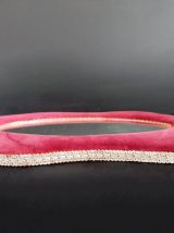 miroir ovale velours