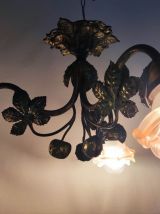 lustre 3 feux art déco