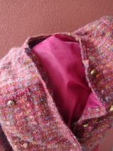 Veste tailleur Vintage  700% laine Tressée . Superbes bouton