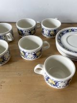 6 Tasses à café et soucoupes Villeroy et Boch Cadiz Clacques