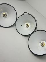 LOT 3 SUSPENSIONS CONIQUES EMAILLEES VERTES INDUSTRIELLES 