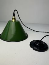 LOT 3 SUSPENSIONS CONIQUES EMAILLEES VERTES INDUSTRIELLES 