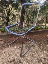 Ensemble chaises design métal chevron