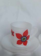 6 tasses a cafe et soucoupes arcopal 