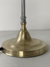 ANCIENNE LAMPE A POSER EN LAITON ET OPALINE VINTAGE