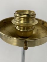 ANCIENNE LAMPE A POSER EN LAITON ET OPALINE VINTAGE