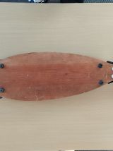 Plateau de service à poisson / Bois &amp; fonte d'aluminium 