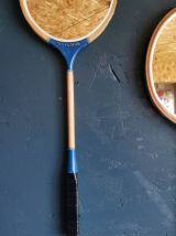 Miroir mural ovale raquette badminton vintage "Sevenseas"